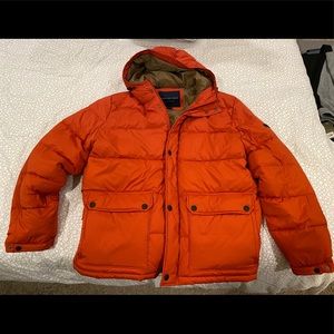 New American Eagle Puffer Jacket. Size XL. Color: Orange.
